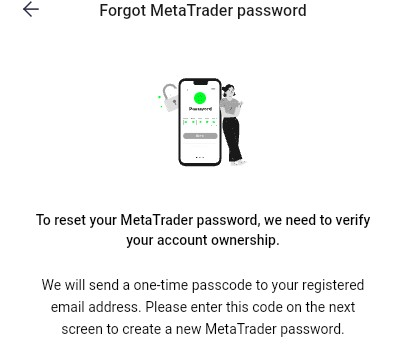 when you click forget password this will be displayed